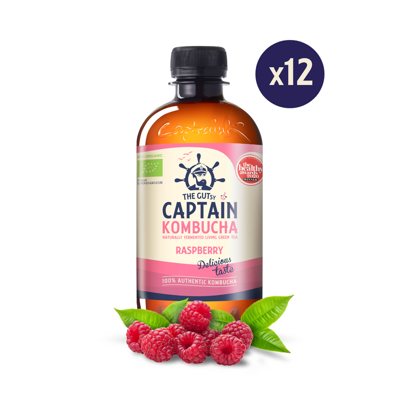 GUTsy Captain Kombucha - Raspberry 12 x 400ml - GutsyCaptain