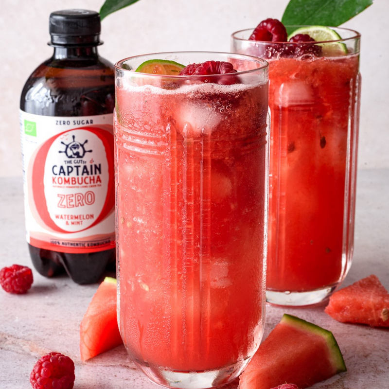 GUTsy Captain Kombucha Zero - Watermelon and Mint 12 x 400ml - GutsyCaptain