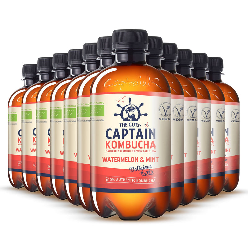 GUTsy Captain Kombucha - Watermelon and Mint 12 x 400ml - GutsyCaptain