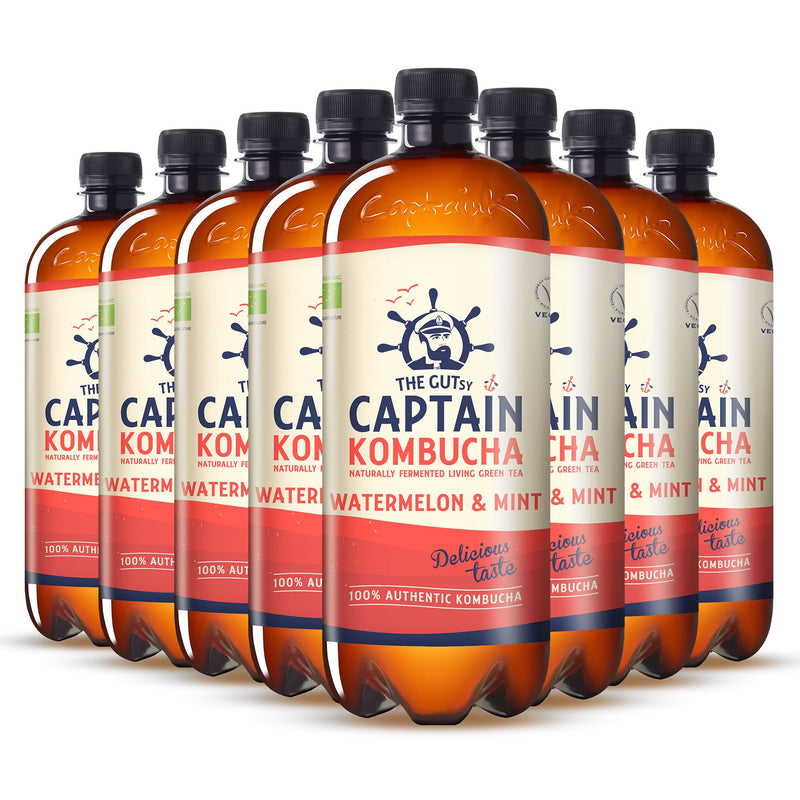 GUTsy Captain Kombucha - Watermelon and Mint 8 x 1L